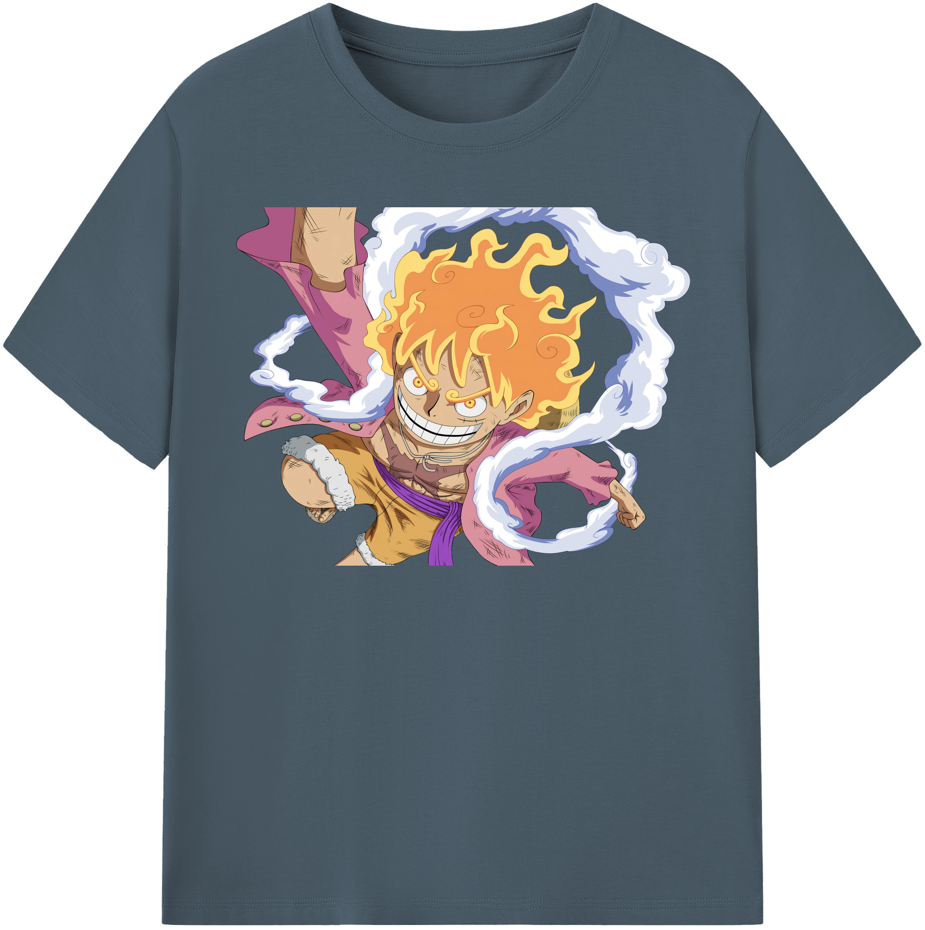 ワンピース モンキー・D・ルフィ ONE PIECE Monkey D. Luffy 綿100％半袖Tシャツ（フロントプリント）